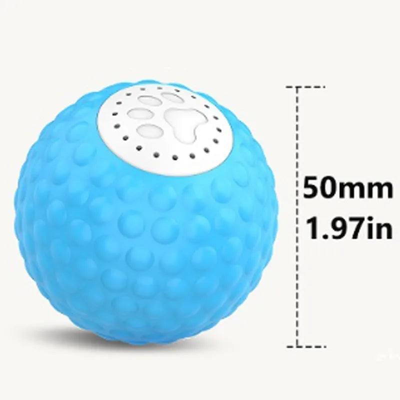 Remote control cat toy ball in blue, green or yellow colours with wireless controller