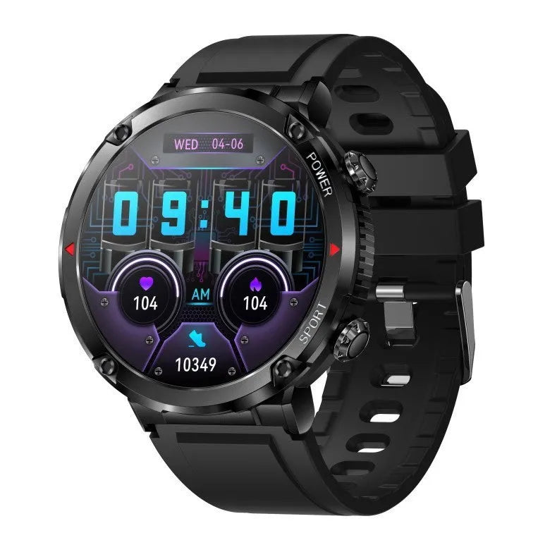 T30 Smart Watch with black silicone strap showing time and heart rate on screen