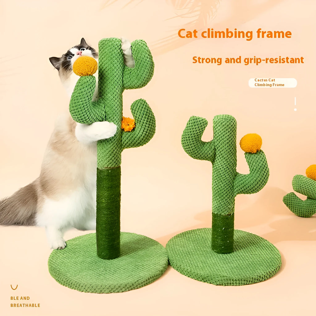 Masson cactus-themed cat scratching post and climbing pole with sisal surface