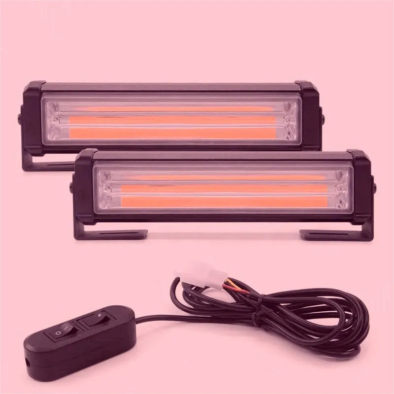 Yellow aluminium alloy strobe warning light for trailers with 160mm diameter housing