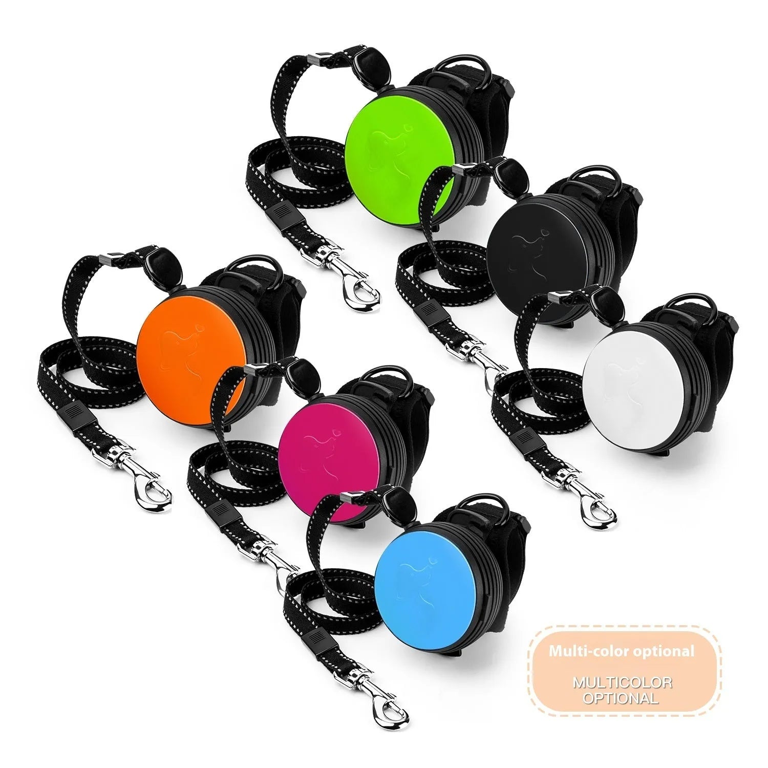 Pet Holding Hands automatic retractable dog leash extended to 3 metres with colourful nylon cord.