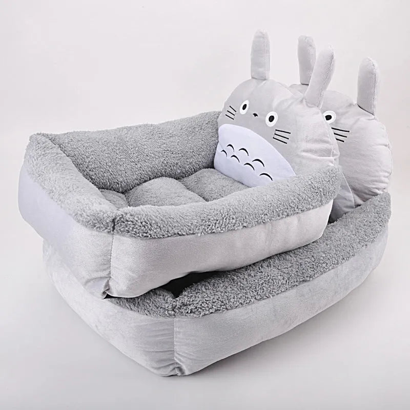 Cartoon-style washable pet bed sofa for a small dog or cat, shown in a choice of colours.