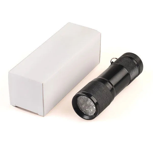 Black aluminium alloy smart vein locator with red LED illumination for medical vein visualisation