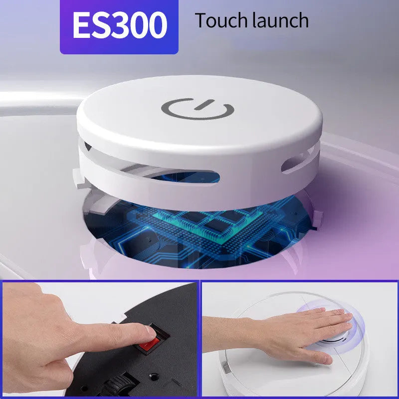 Automatic sweeping robot cleaner with compact square design and 3000mAh lithium battery for floor cleaning