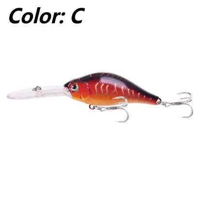 Floating Rock Little Fat Man 10.5cm diving fishing lure with long tongue board design