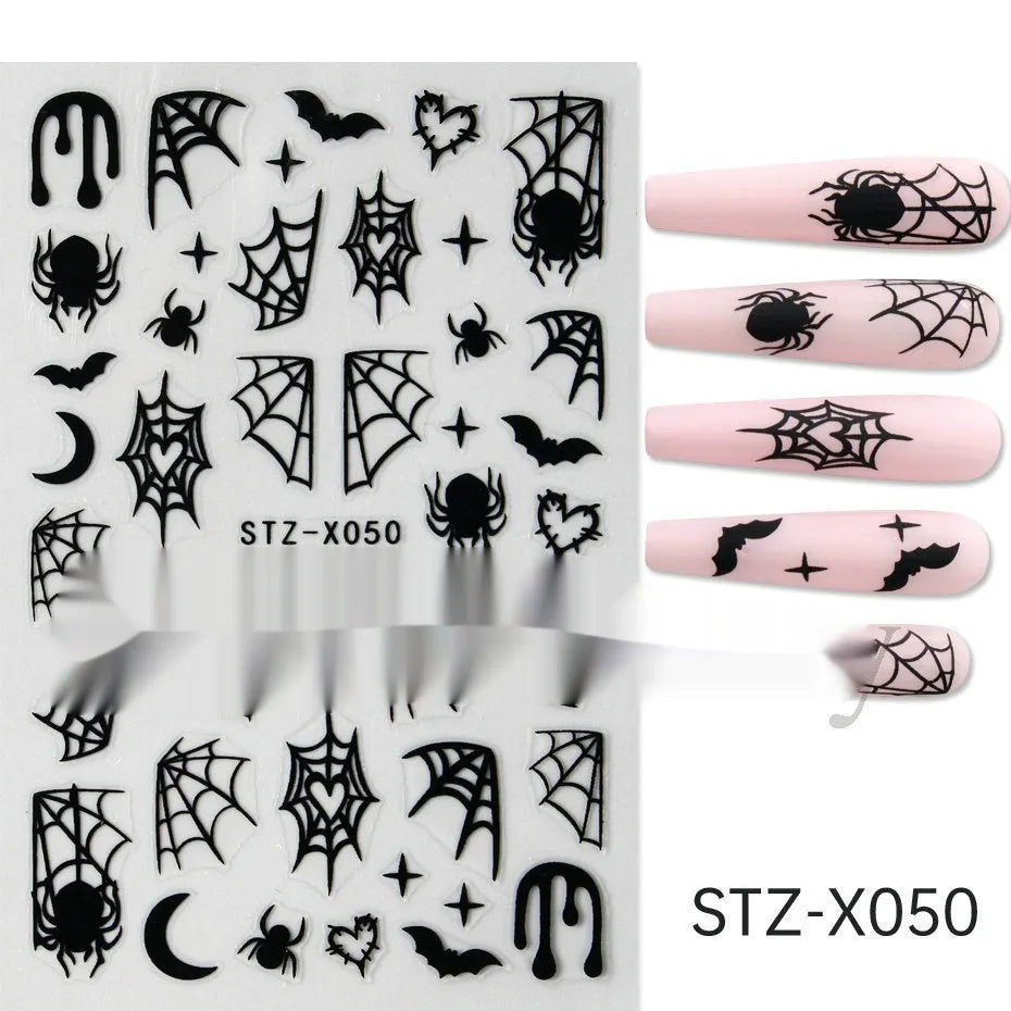 Black and silver stripe nail art stickers for French manicure designs in plastic material