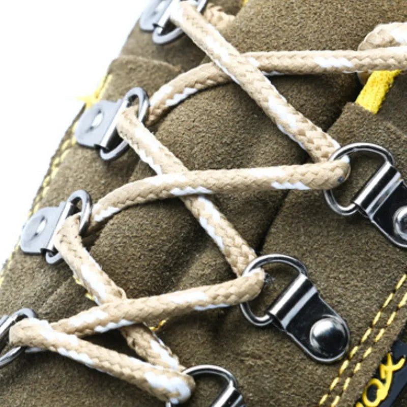Bronze leather steel toe safety shoes with anti-puncture protection and non-slip sole