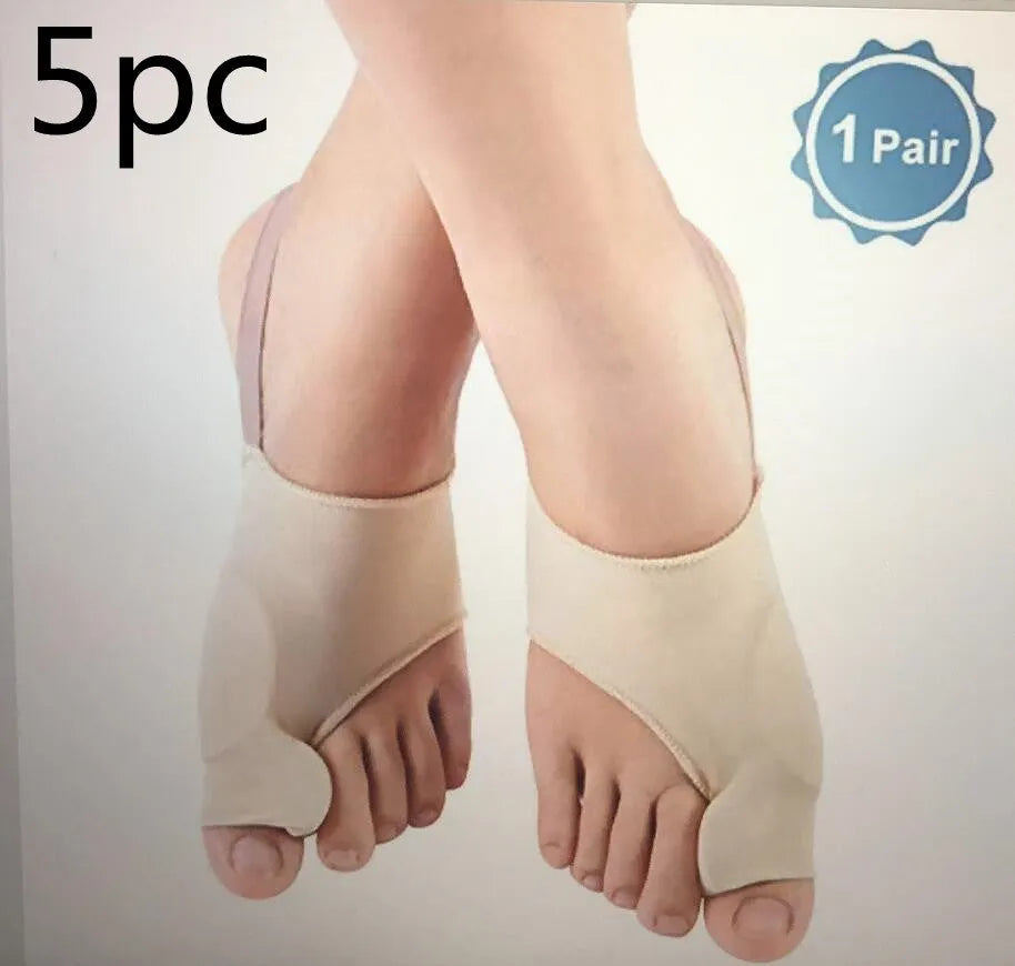 Corrective bunion socks with silicone gel pad and toe separator in three sizes