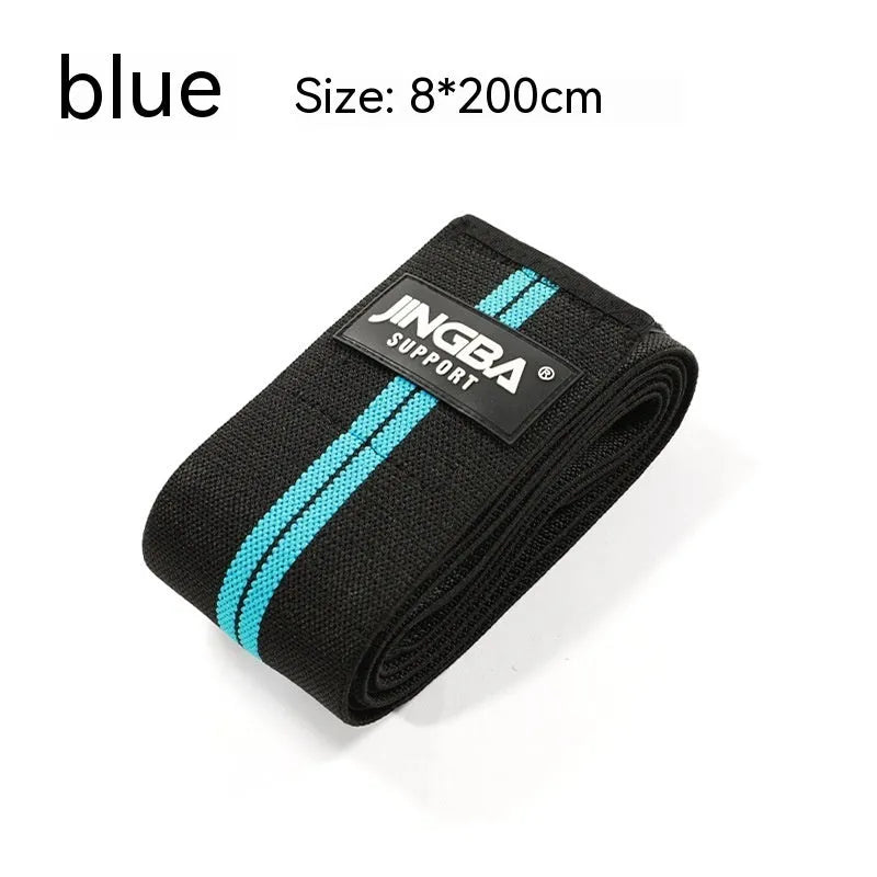 Adult adjustable knee pads for weightlifting and cycling sports protection in blue colour
