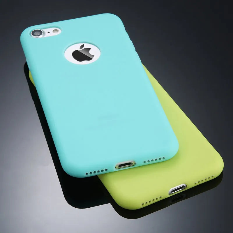 Soft silicon TPU iPhone case in candy colours for multiple iPhone models
