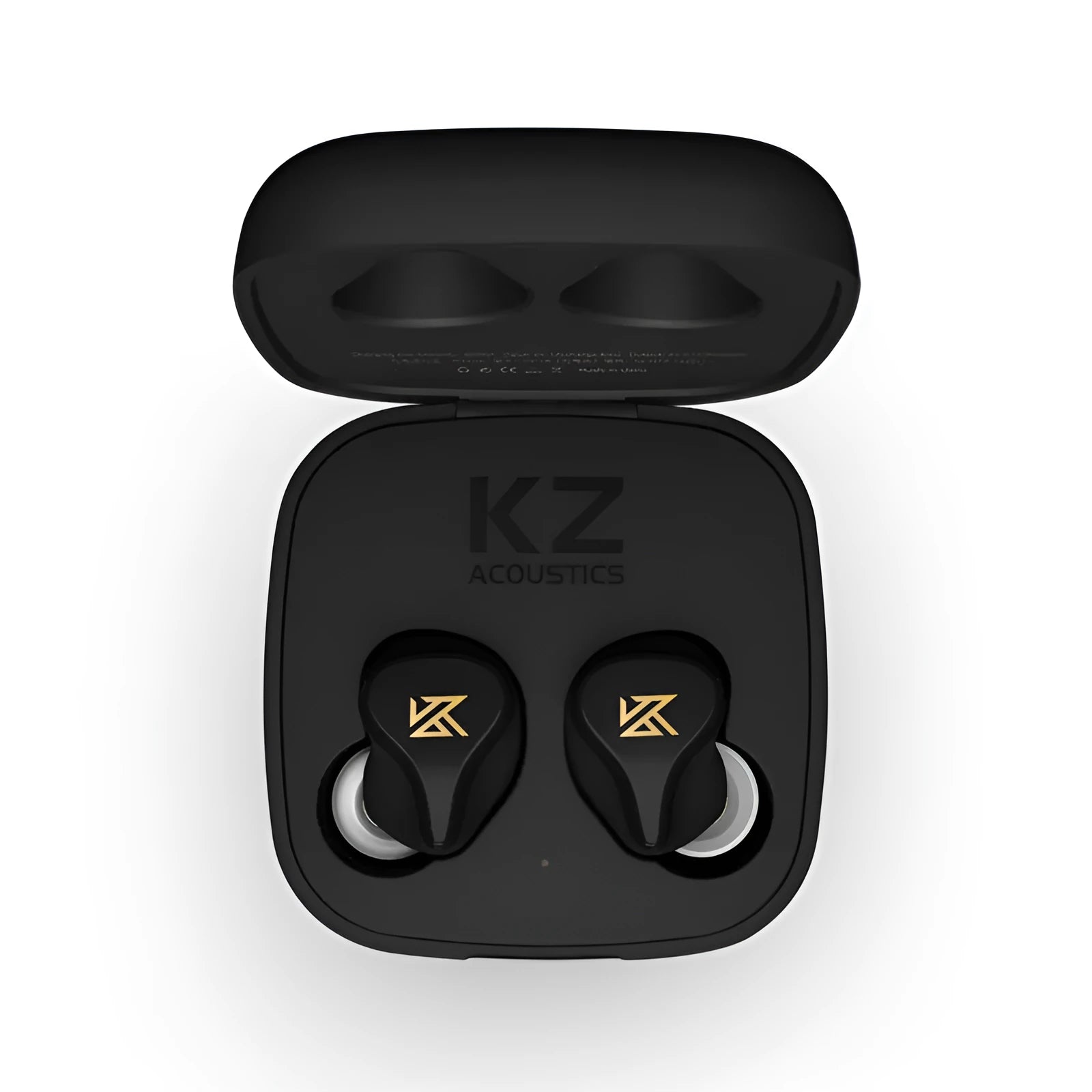 Black true wireless Bluetooth in-ear headphones with no connecting cable.