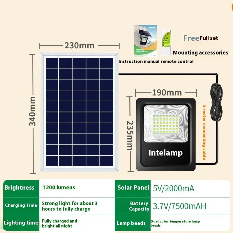 Outdoor solar LED garden light with waterproof IP65 rating and adjustable colour options