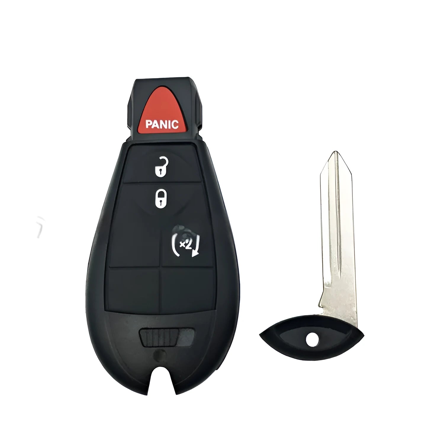 Dodge Chrysler smart key replacement shell in ABS plastic and brass for 85x42x15mm remote fob