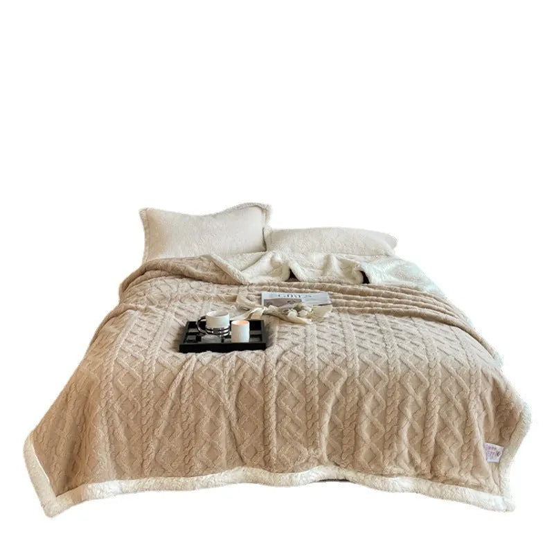 Winter thermal flannel blanket in polyester taffeta measuring 180x200cm available in nine colours