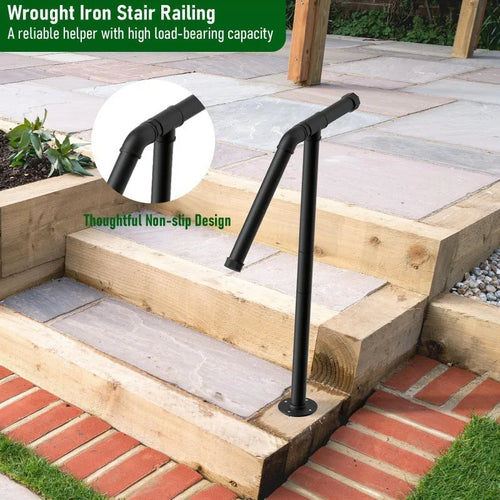 Black metal ladder support with American minimalist design for staircase construction