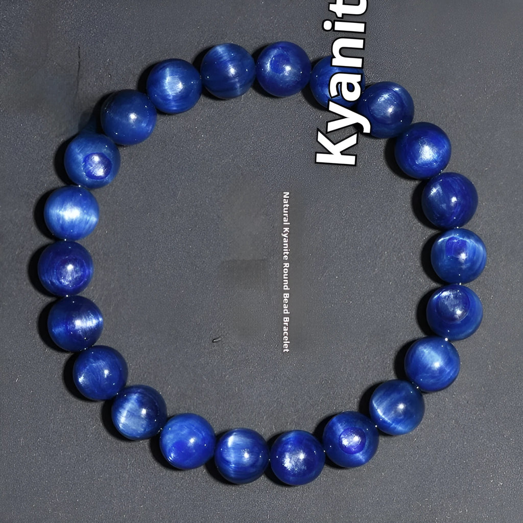 Original design blue crystal ball bracelet with Ruyi element in geometric shape on wrist