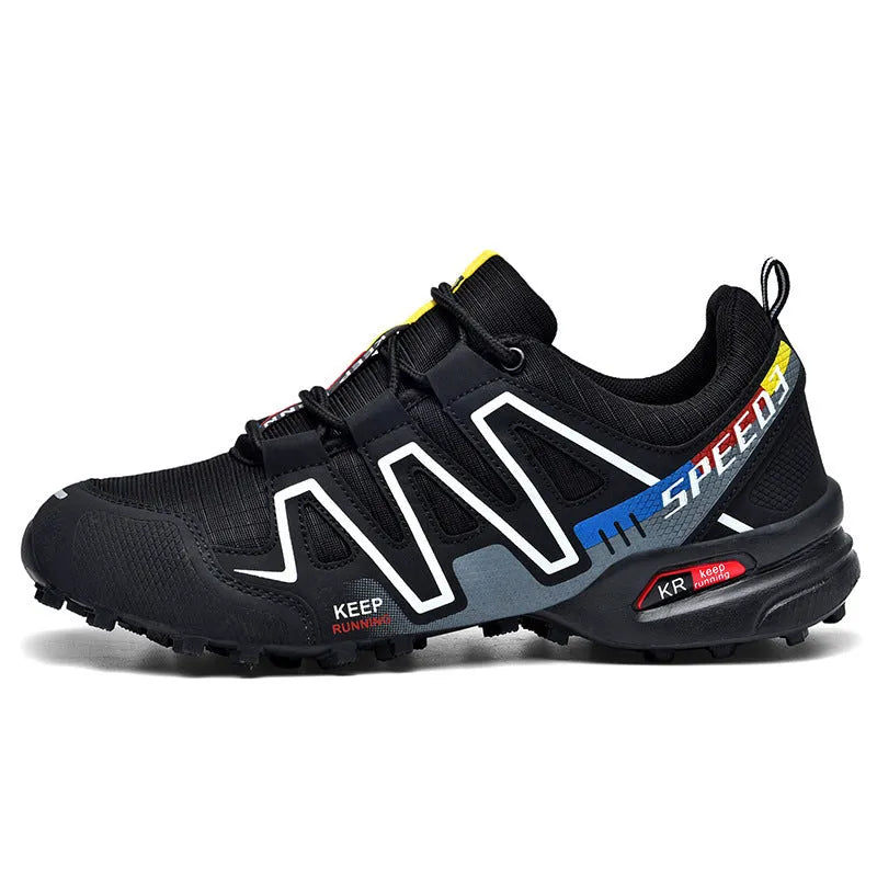 Men's gray orange casual running shoe with synthetic leather upper and low-top design.