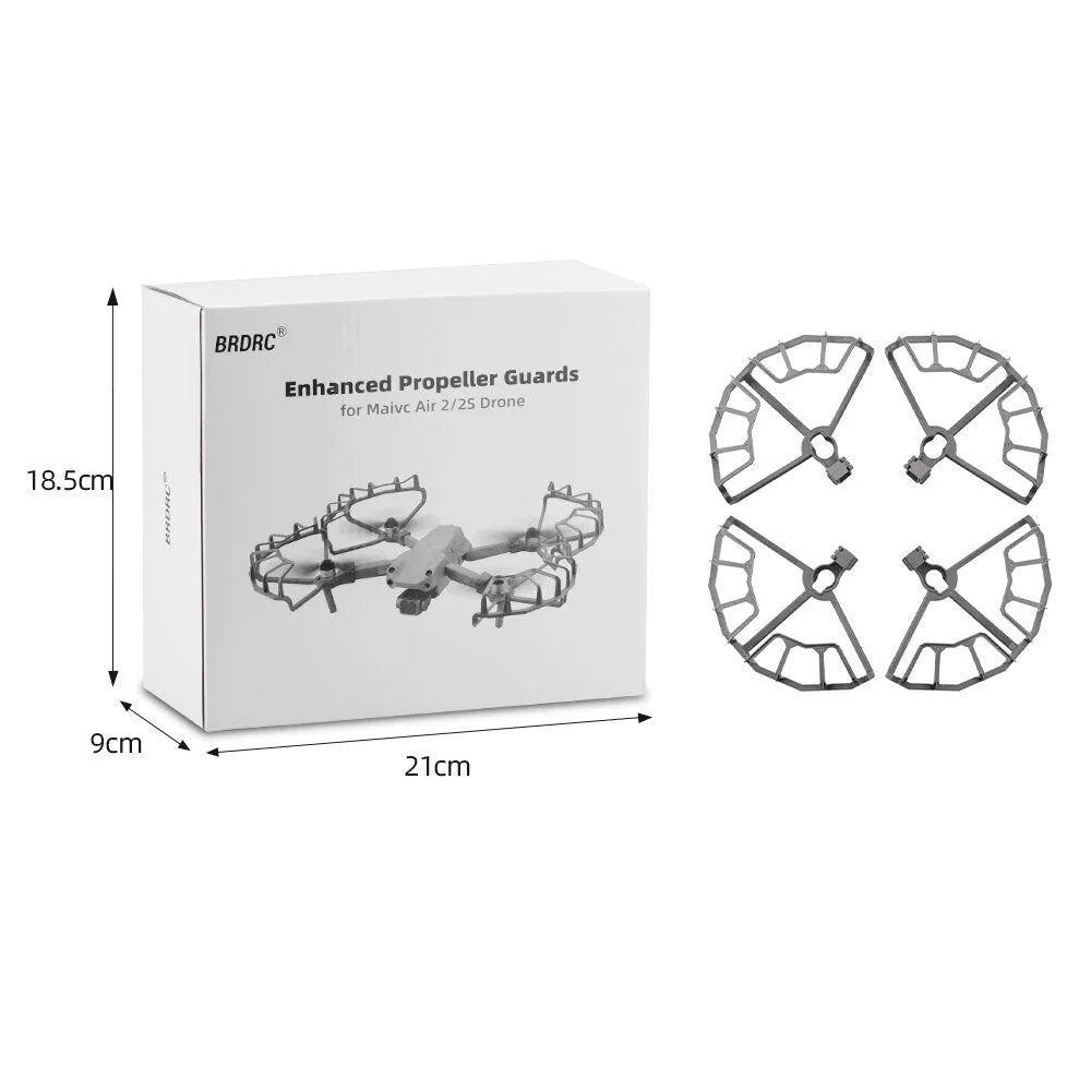 Grey ABS propeller guard ring for DJI Mavic Air 2 and Air 2S drones on a white background.