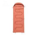 Outdoor camping sleeping bag with cotton construction in ochre and olive green colour options
