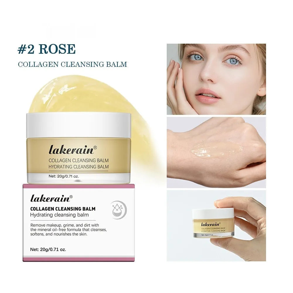 Rose fragrance makeup remover cleansing cream 20g container for facial and lip cleansing