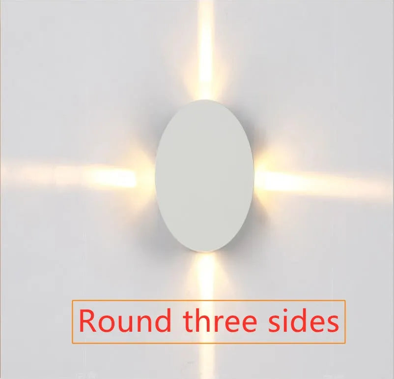 Modern square and round LED aluminium wall light with iron lampshade in Chinese style for living room