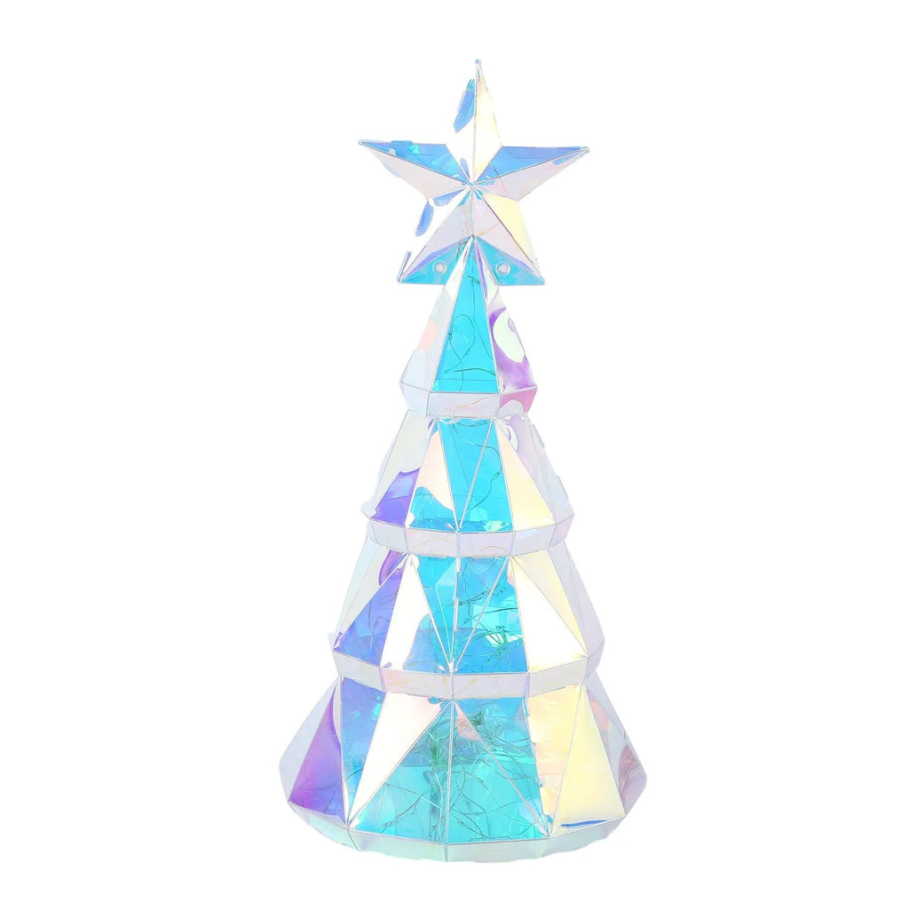 Colourful Christmas tree luminous toy decoration with cartoon style measuring 14.5×4.8×20cm