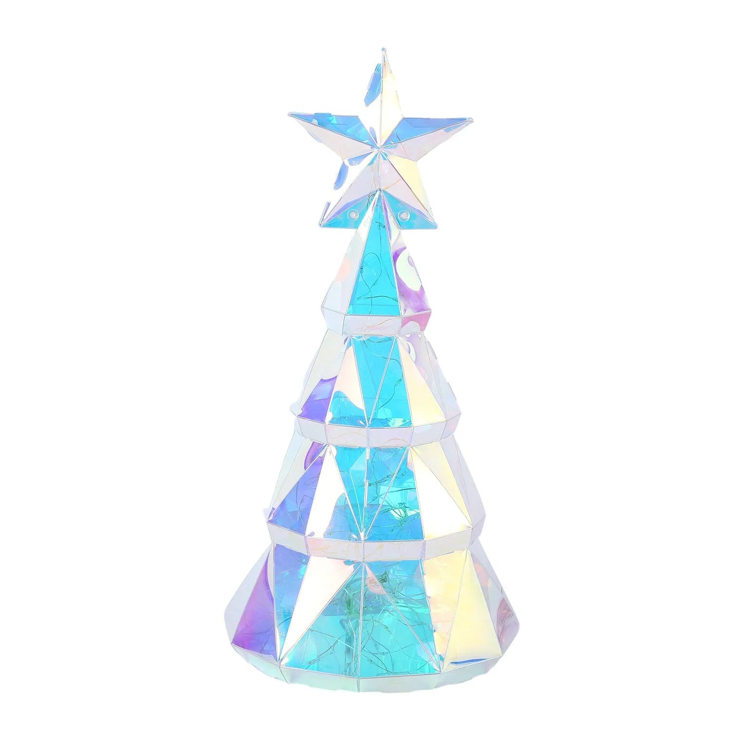 Colourful Christmas tree luminous toy decoration with cartoon style measuring 14.5×4.8×20cm