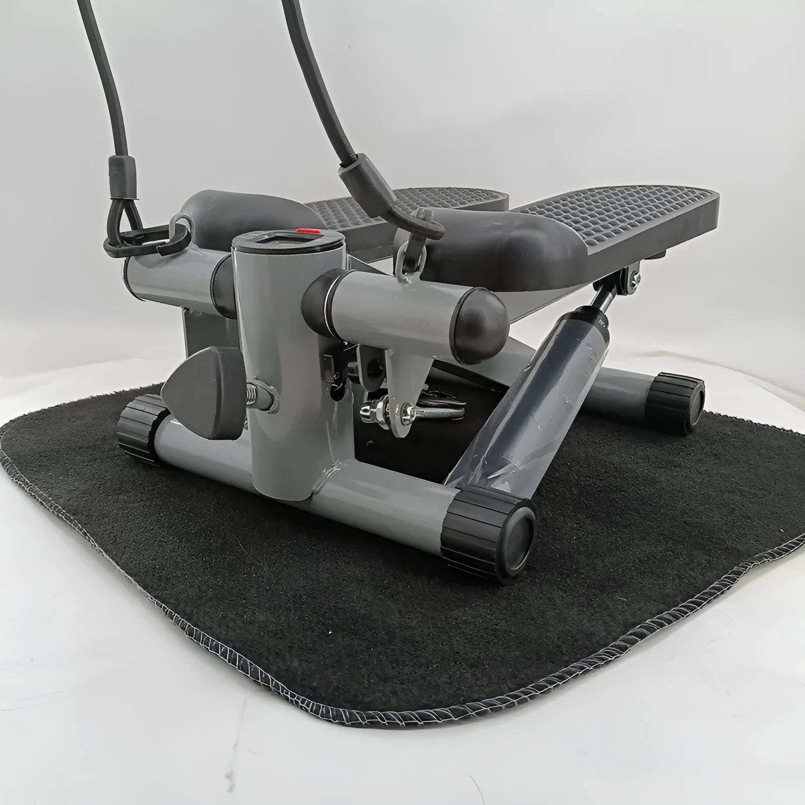 Silver grey hydraulic mini treadmill for waist slimming and home fitness