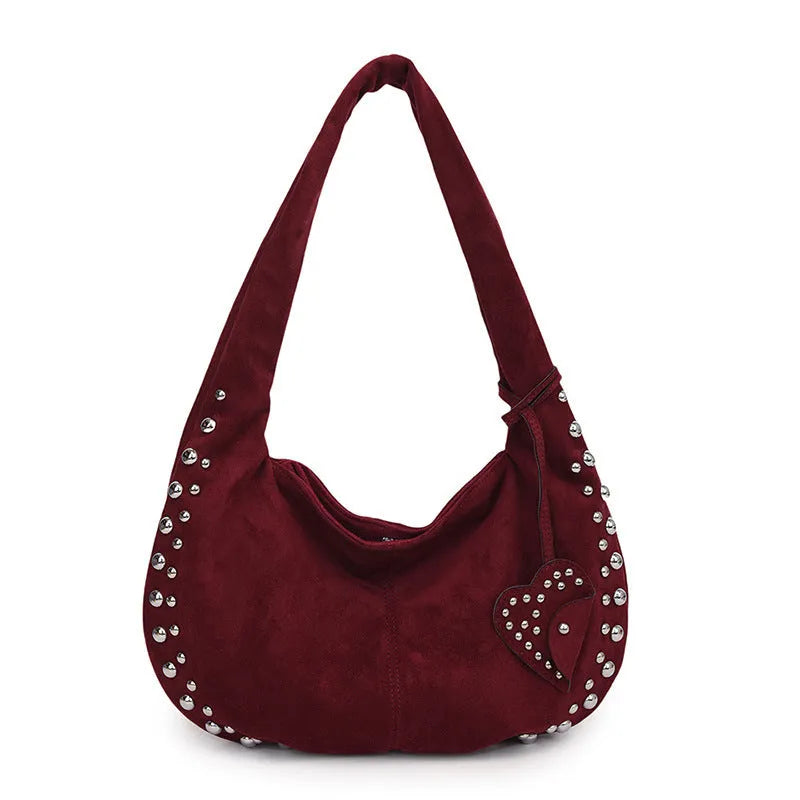 Women's soft plush strapless tote handbag in European and American retro style