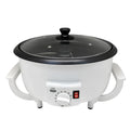 Electric coffee bean roasting machine with 750g capacity and 225mm base diameter