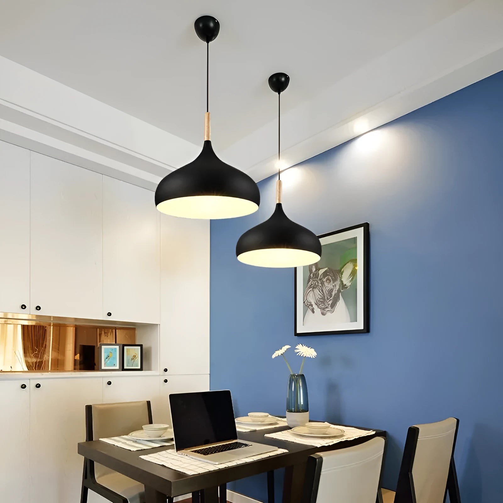 Modern creative macarone design single head pendant chandelier with adjustable cord in a choice of six colours.