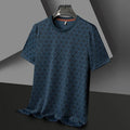 Men's loose fit ice silk short sleeve pullover t-shirt in solid colour