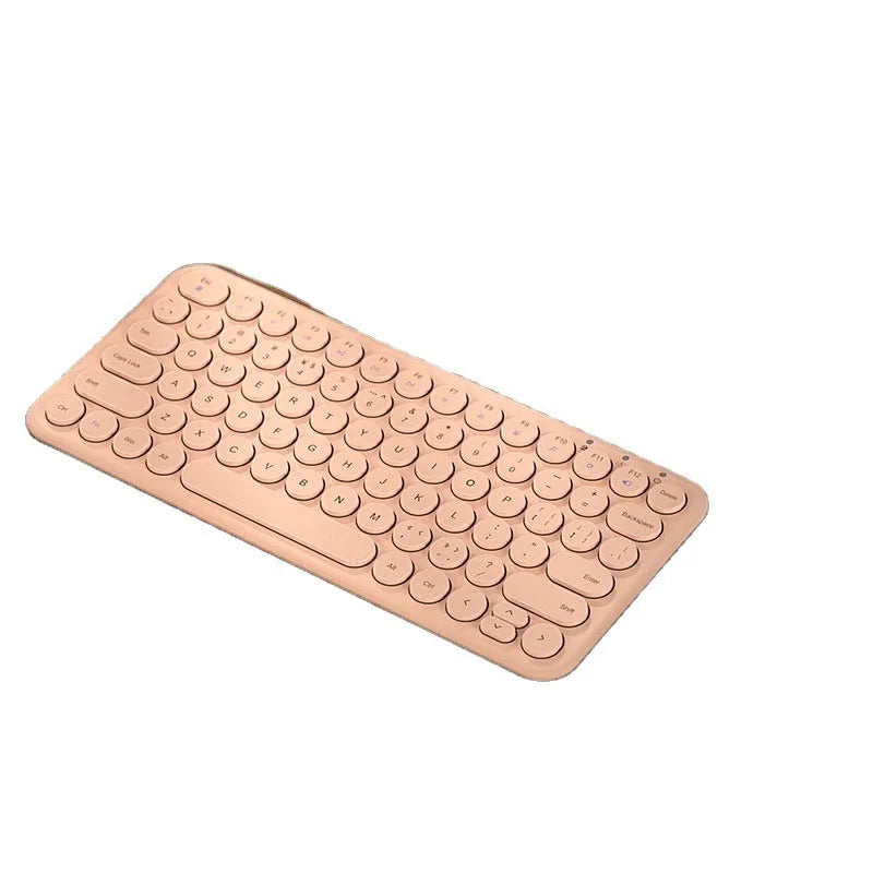 Ultra-thin wireless keyboard and mouse set in black white or pink colours with mute keys and 1000DPI resolution