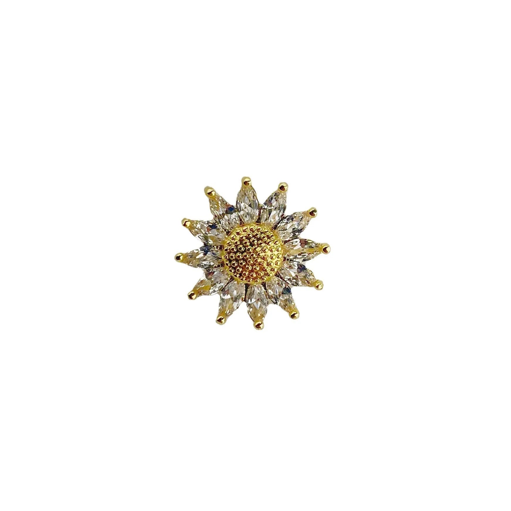 Copper geometric decorative brooch for women's clothing in six electroplated colour variations