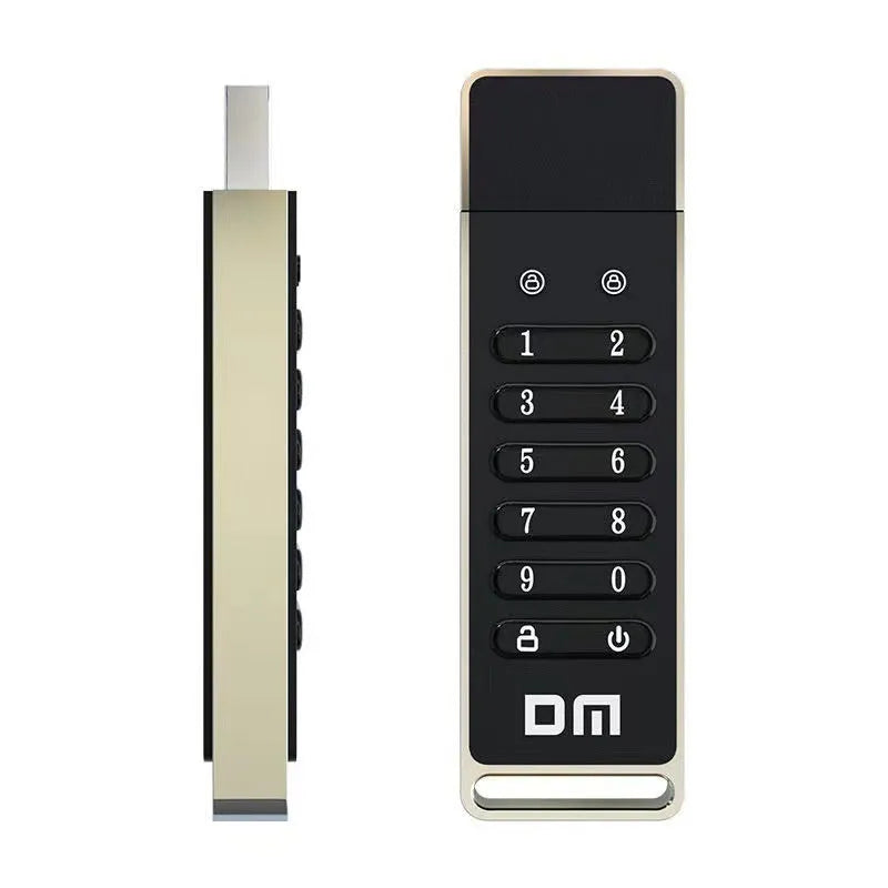 64GB metal fingerprint encrypted USB 3.0 flash drive with digital encryption button