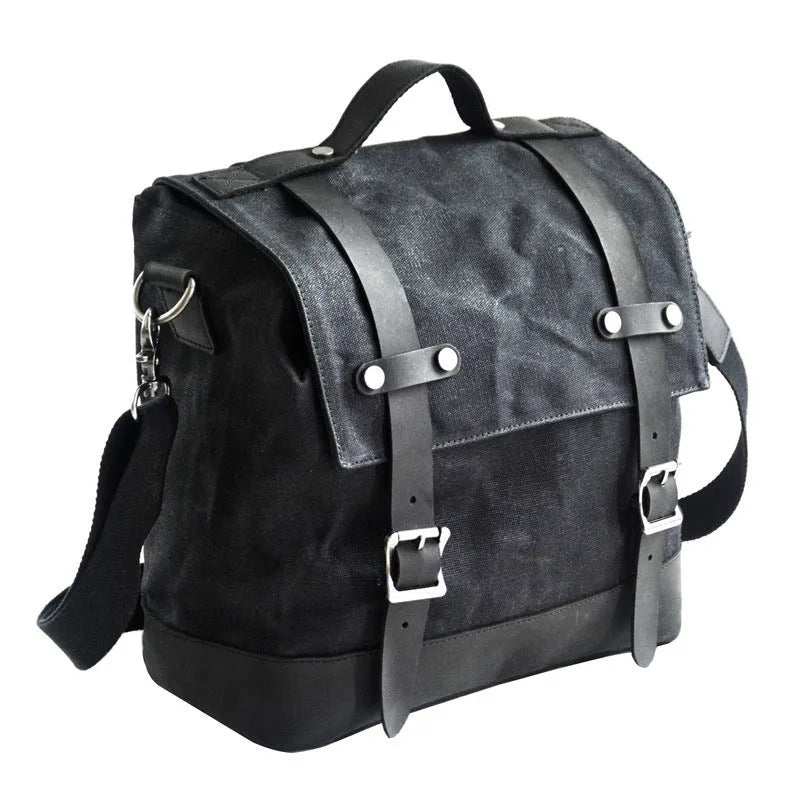 Thick waterproof canvas motorcycle side bag with large capacity dimensions
