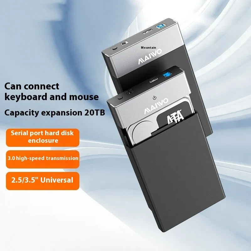 3.5-inch USB 3.0 SATA hard disk box enclosure in ABS plastic with sliding cover design