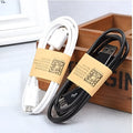 Black and white Android universal data cable with Micro USB connector, length 1 metre.