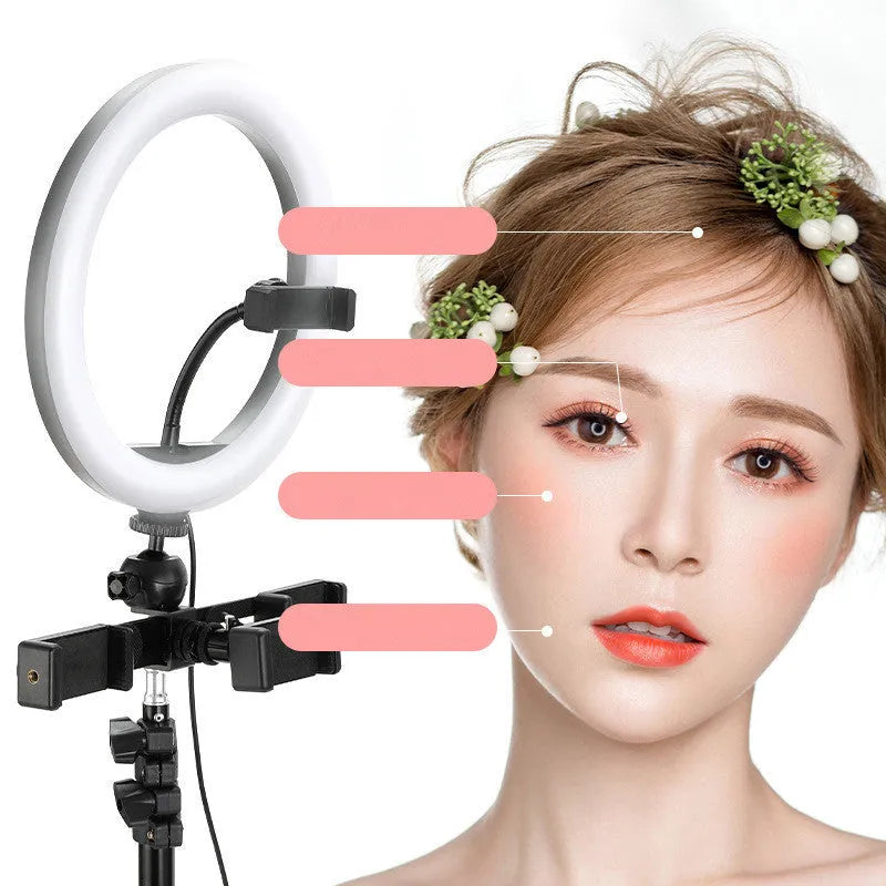 10 inch ring selfie light with metal bracket for smartphone photography
