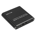 Compact blue and black 1080p Full HD media player with HDMI port and remote control