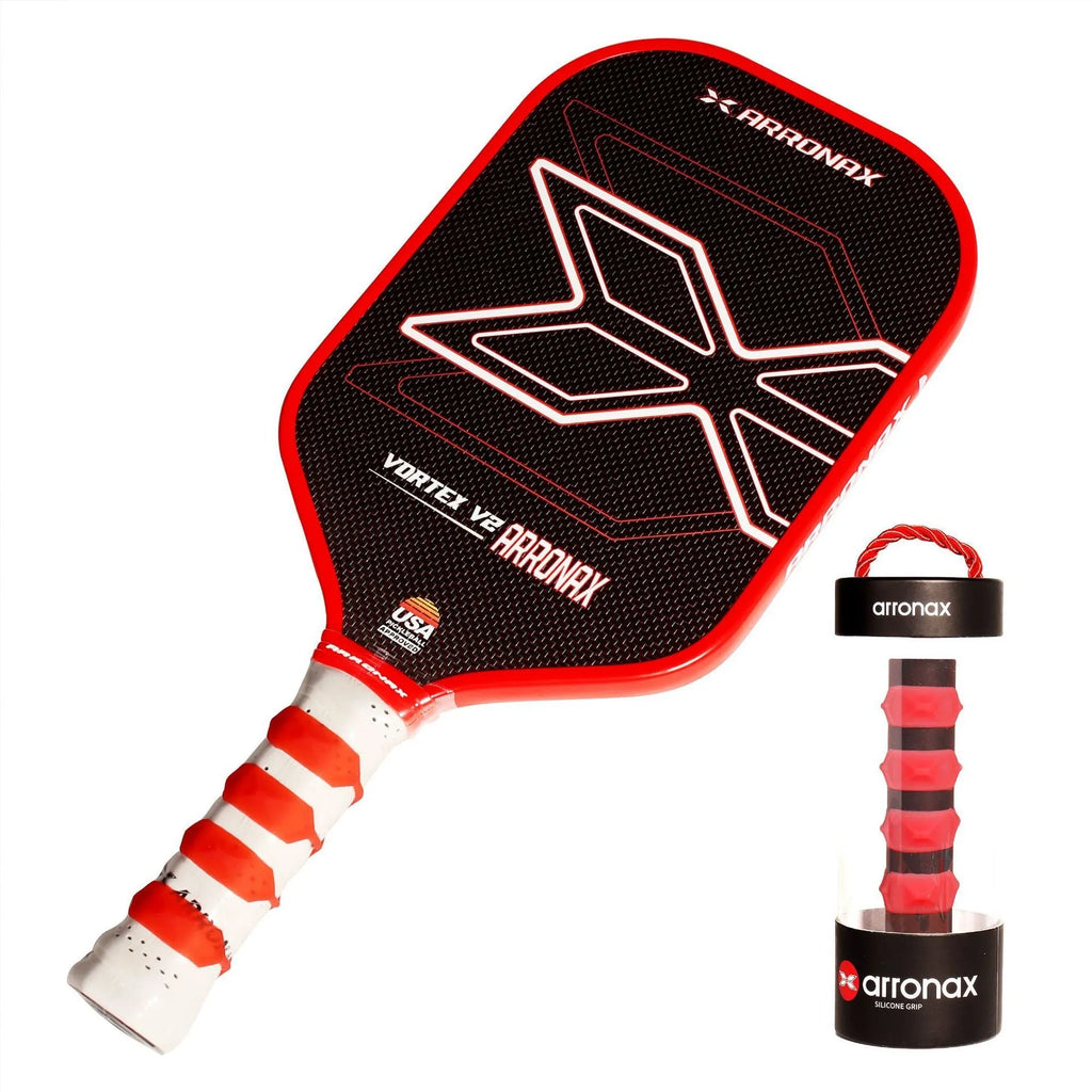 Silicone racquet hand rubber buckle in multiple colours on a sports background.