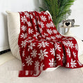 Personalised Christmas blanket with snowflake or reindeer pattern measuring 110x130cm