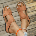 Women's Roman style slippers with slope heel and fish mouth toe design in PU upper and rubber sole