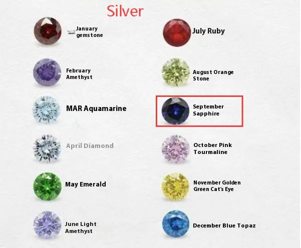 Zircon birthstone necklace with titanium steel chain and month pendant
