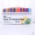 Set of watercolour pens with plastic barrels in various colours arranged by colour count options