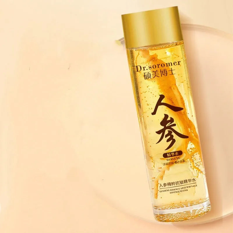 Doctor Ginseng moisturising lotion 120ml bottle with anti-wrinkle water bomb labelling