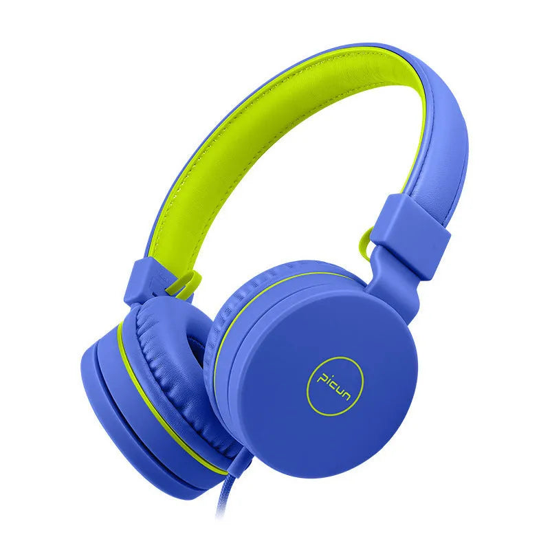 Bengoo C30 wired headphones with microphone in mint green colour, showing protein ear cushions and braided cable.