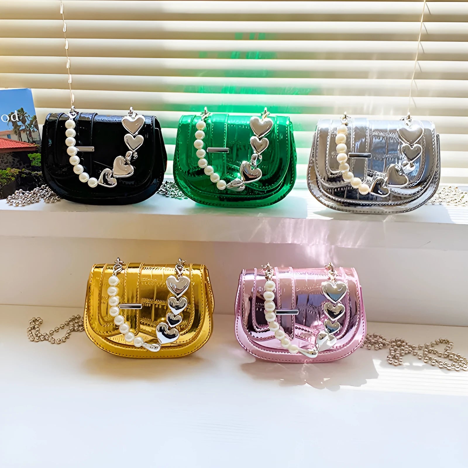 Women's PU leather mini tote saddle crossbody bag in horizontal square shape