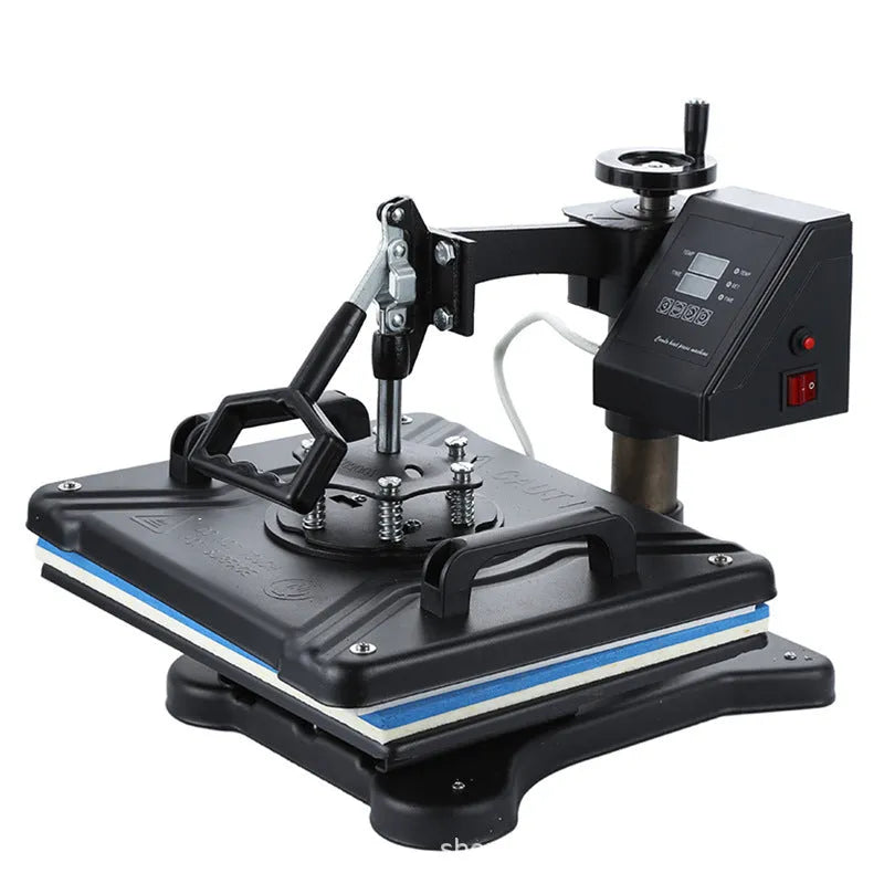 Black thermal transfer printing machine for T-shirts and fabrics with heat press technology