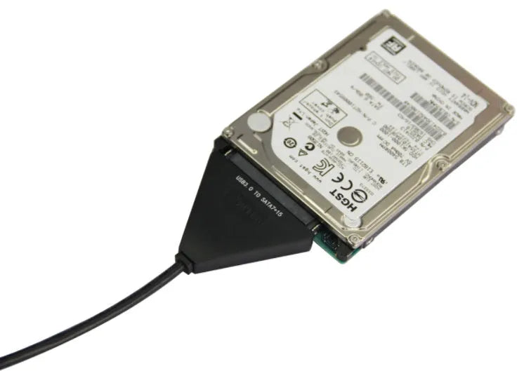 Black USB 3.0 to SATA adapter cable with 7+15 pin connector for hard drives